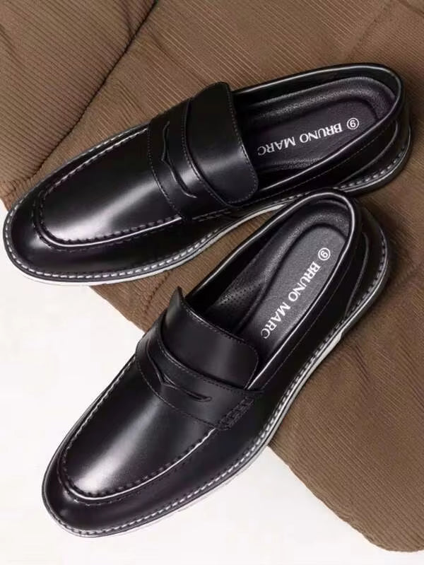 Men's Classic Penny Loafer Dress Slip-On Shoes With Comfortable Fit And Long-Lasting Vegan Leather